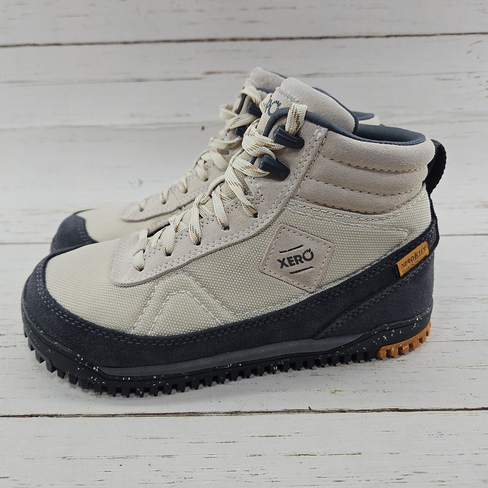 Xero Shoes Ridgeway Retro Inspired Womens 5 Waterproof Hiking Boots Fog Beige